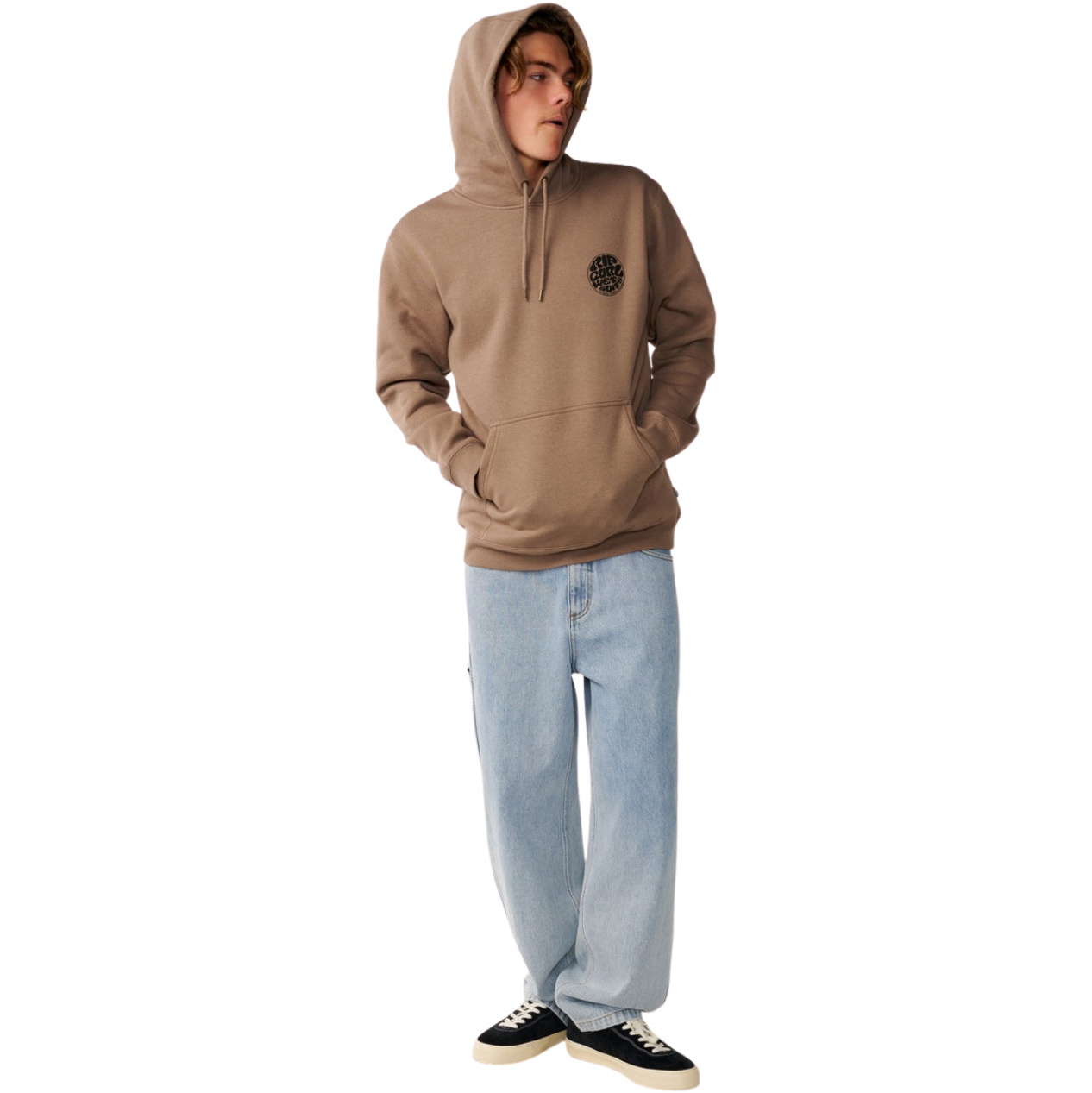 2026 Rip Curl Homem Traje De Neoprene Icon Hoodie CFEGM9 - Walnut